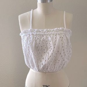White Express Crop Top